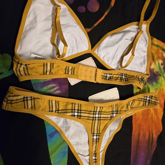 Forever 21 Mustard Plaid Bikini Bottoms - Picture 4 of 7